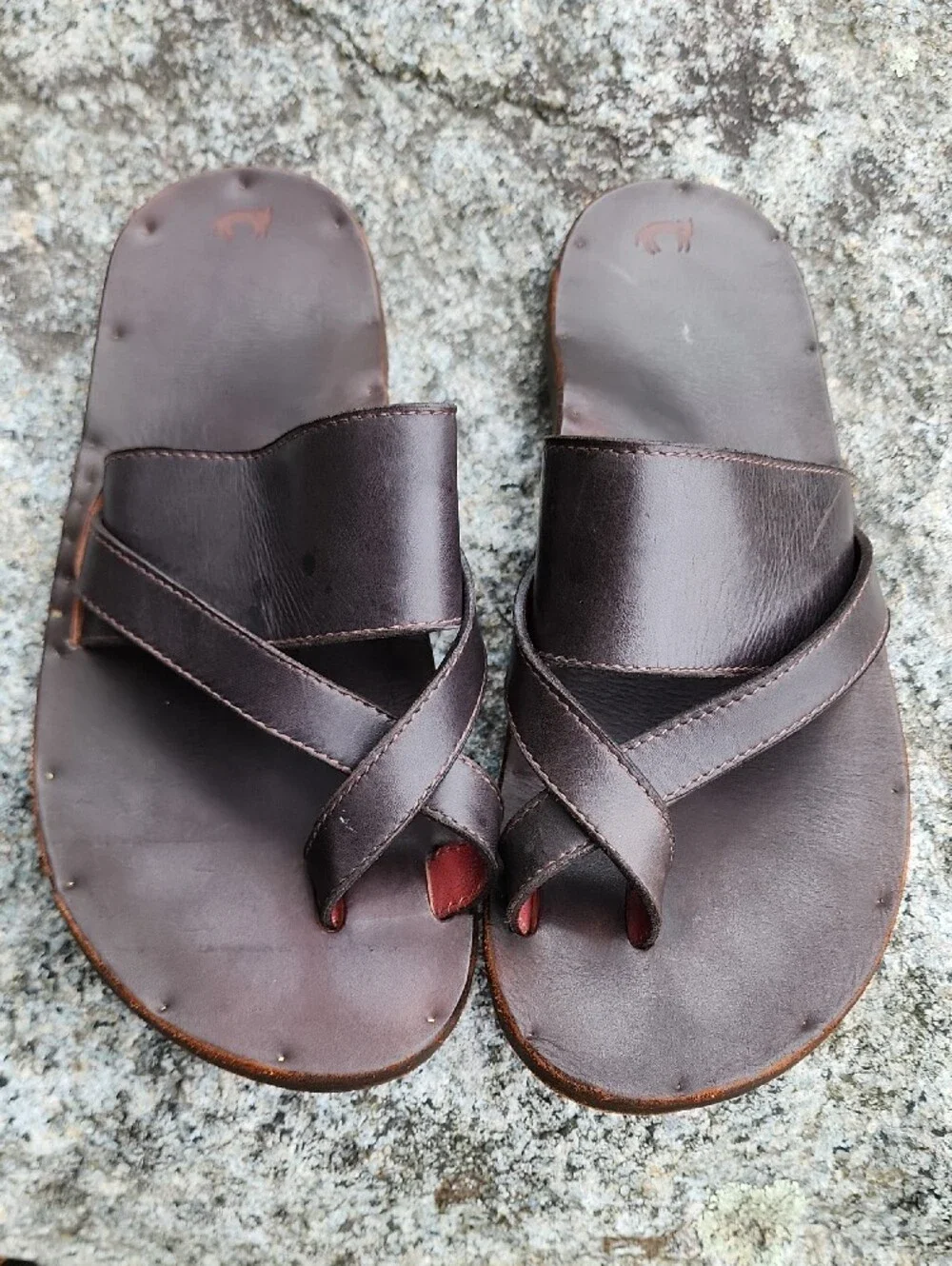 Men's Jutta Neumann Brown Leather Slide Sandals size 9 D